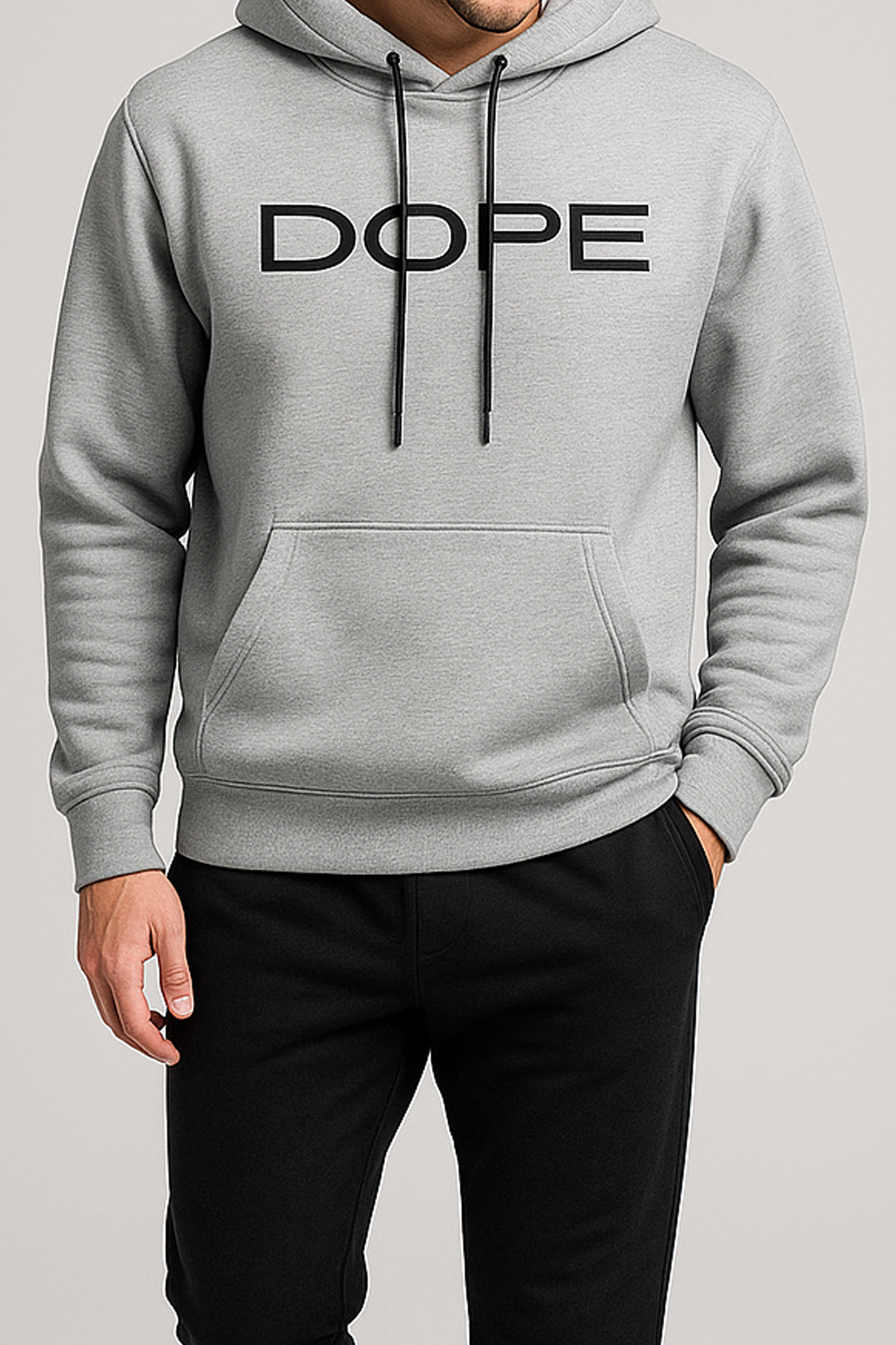 DOPE Minimal Hoodie — Ash Grey (Unisex)