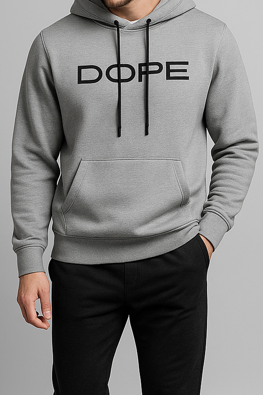 DOPE Minimal Hoodie — Ash Grey (Unisex)