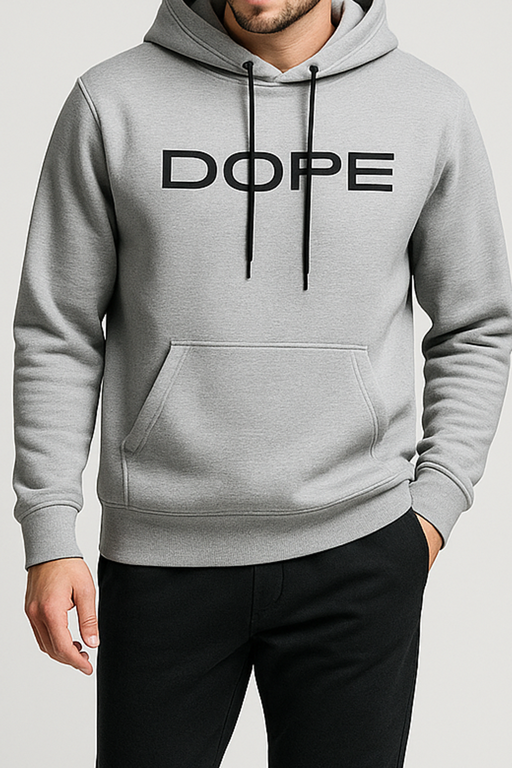 DOPE Minimal Hoodie — Ash Grey (Unisex)