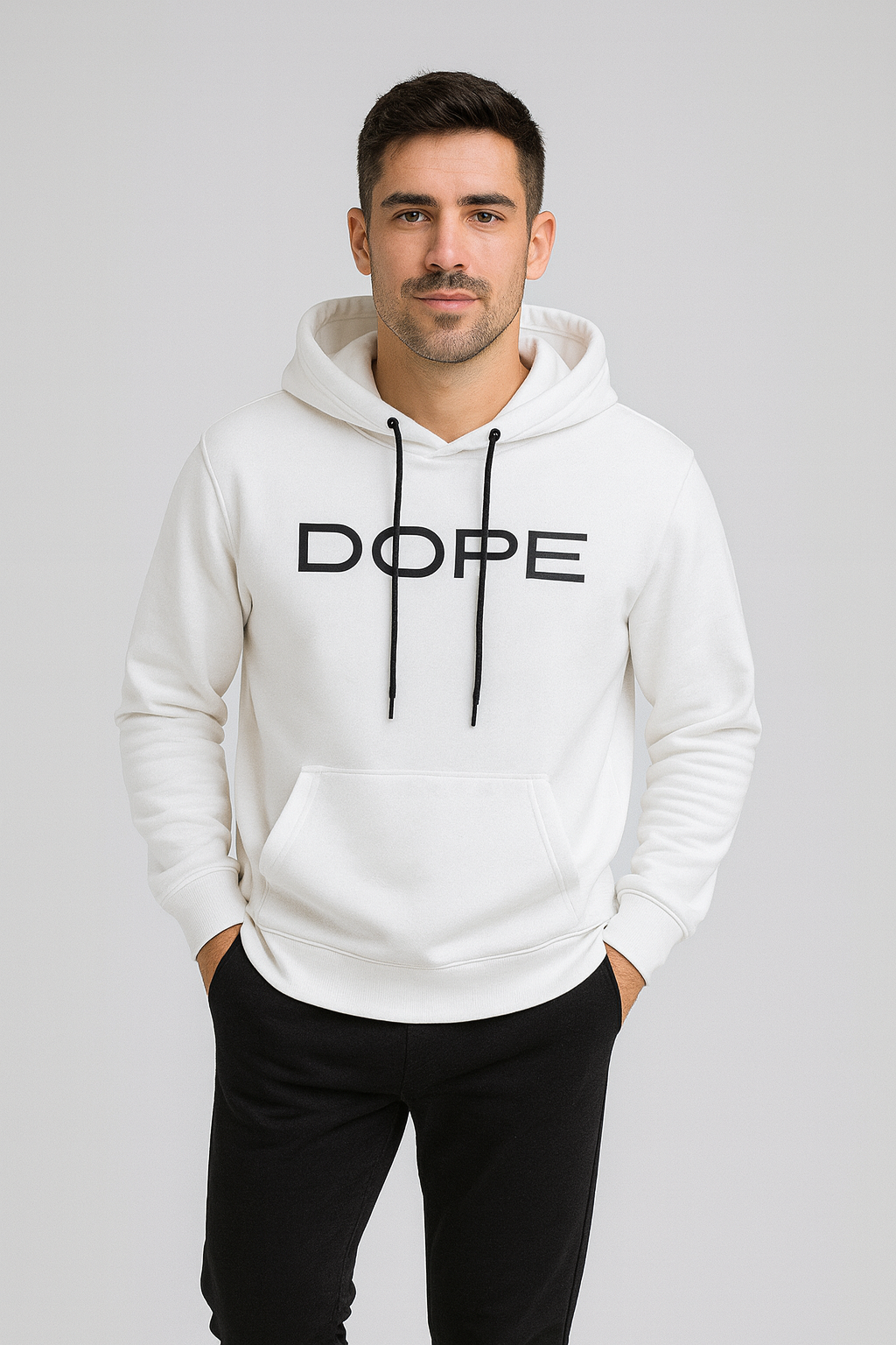 DOPE Minimal Hoodie — Arctic White