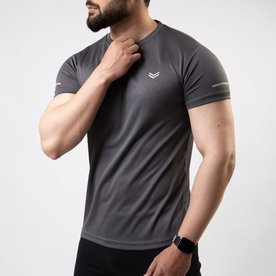 Men's Dri Fit Plain T-Shirt Grey